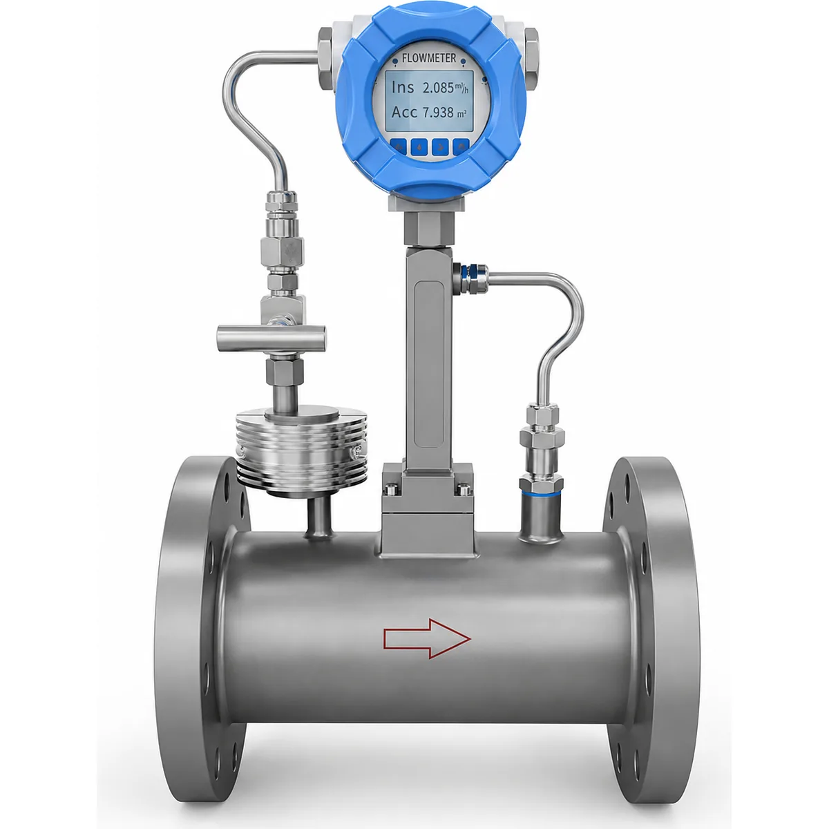 Medidor de vazão vórtex LINK-LUGB com compensação de temperatura e pressão